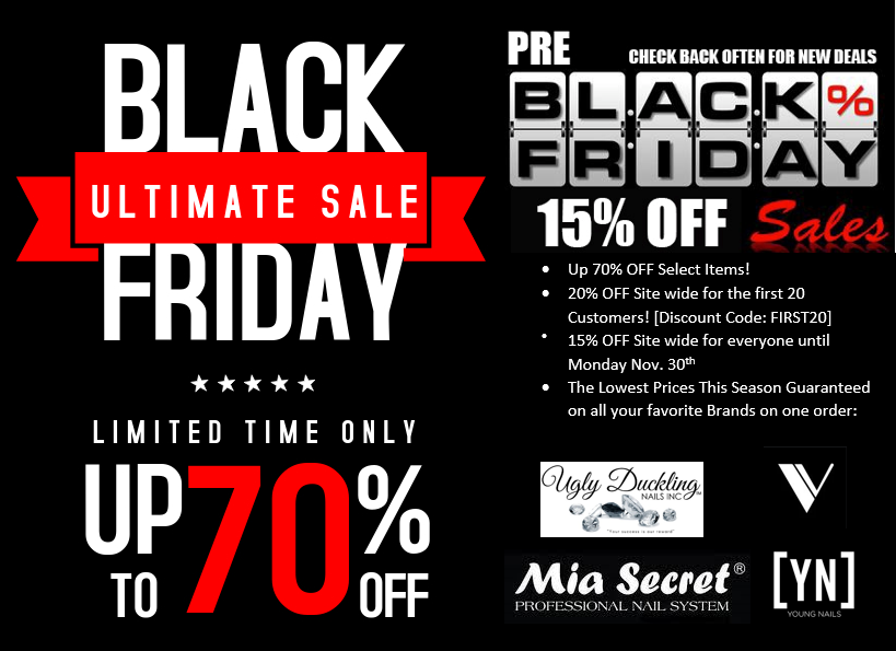 20% OFF | Black Friday Savings !! | Stock Up Now